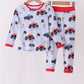 Blue Racing Car Bamboo Pajama Set