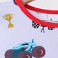 Blue Racing Car Bamboo Pajama Set