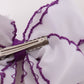 Purple witch hat embroidery crochet edge hair bow