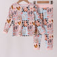 Pink Farm Animals Bamboo Pajama Set