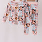 Pink Farm Animals Bamboo Pajama Set