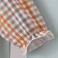 Khaki Turkey Bow Embroidery Pants Set