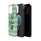 Phone Case — "Roll Wave" Green Plaid Magnetic Impact‑Resistant Case