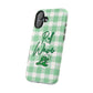 Phone Case — "Roll Wave" Green Plaid Magnetic Impact‑Resistant Case