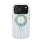 Floral Wreath Magnetic Impact Case — Blue Striped Protective Phone Case