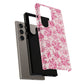 Pink Vintage Floral Tough Phone Case — Protective iPhone Cover