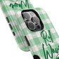 Phone Case — "Roll Wave" Green Plaid Magnetic Impact‑Resistant Case