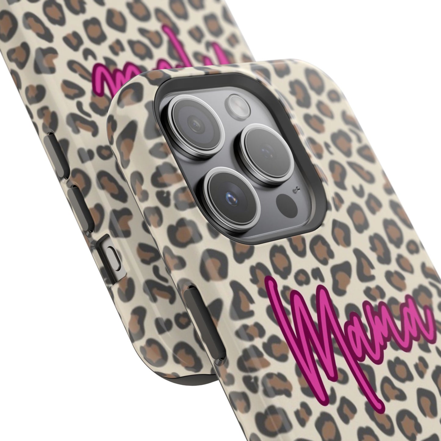 Mama Leopard Print Magnetic Impact Phone Case