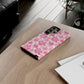 Pink Vintage Floral Tough Phone Case — Protective iPhone Cover