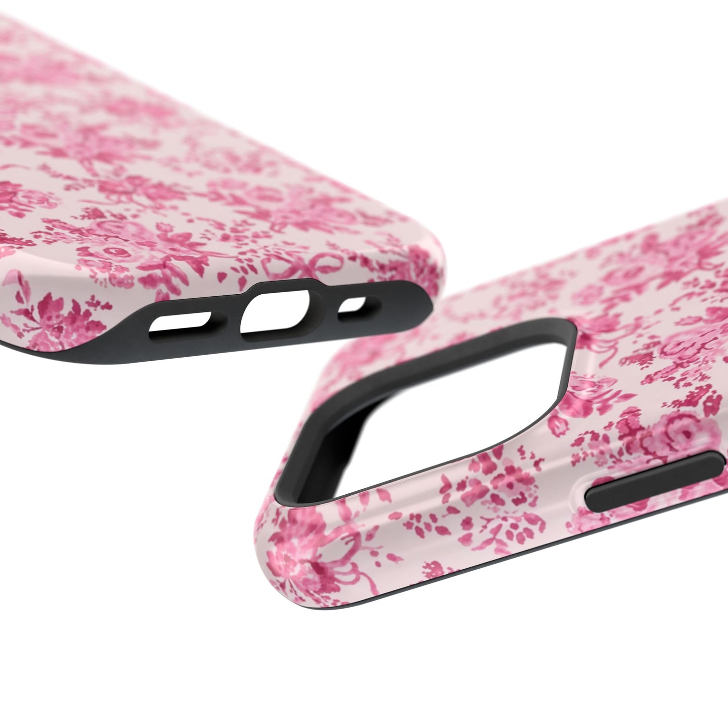 Pink Floral Magnetic Impact-Resistant Phone Case