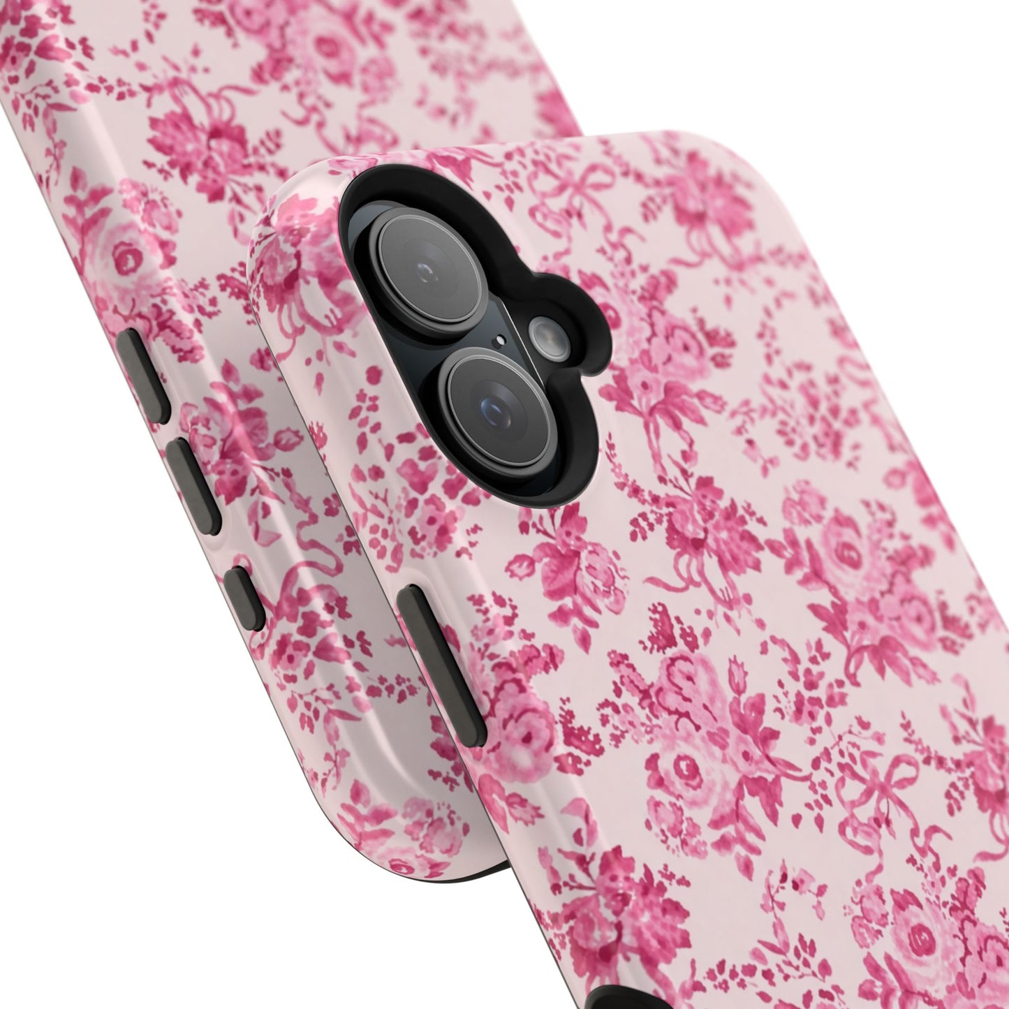 Pink Floral Magnetic Impact-Resistant Phone Case