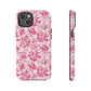 Pink Vintage Floral Tough Phone Case — Protective iPhone Cover
