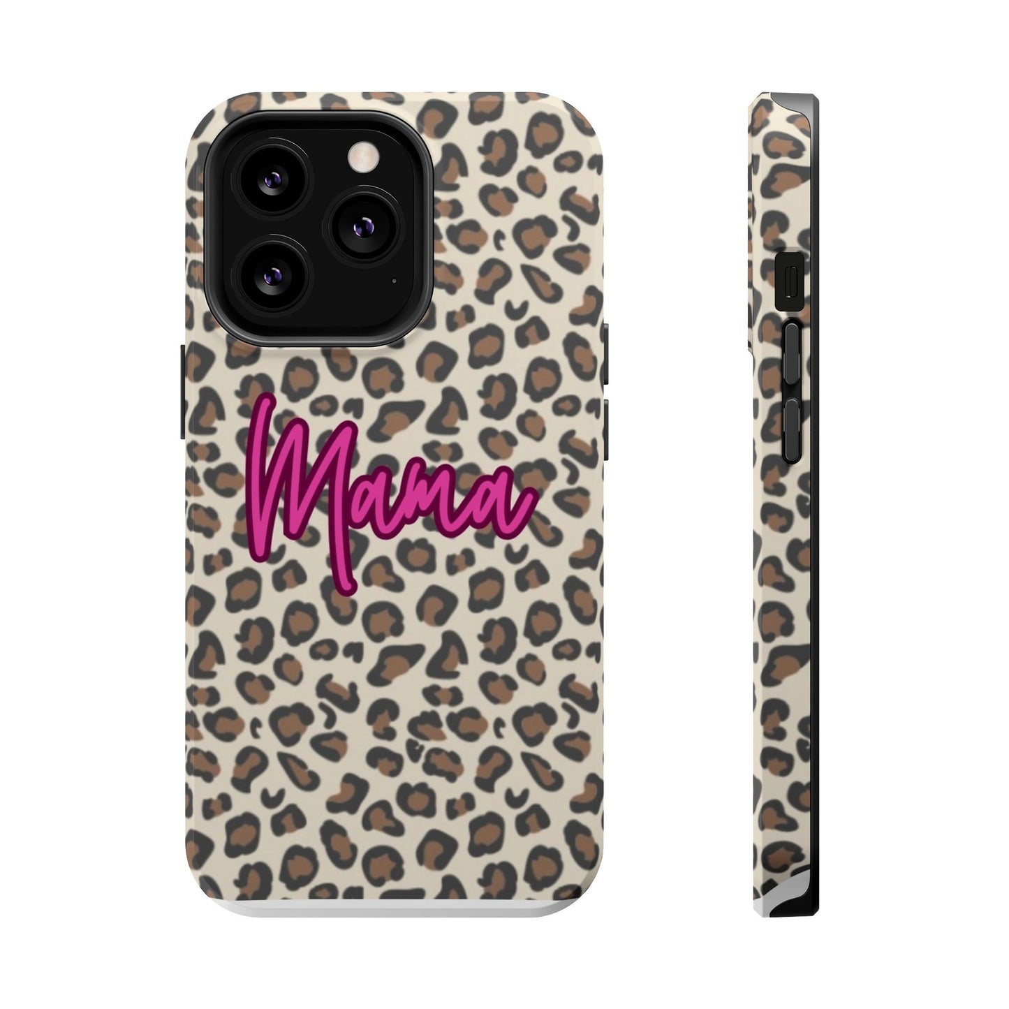 Mama Leopard Print Magnetic Impact Phone Case