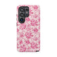 Pink Vintage Floral Tough Phone Case — Protective iPhone Cover