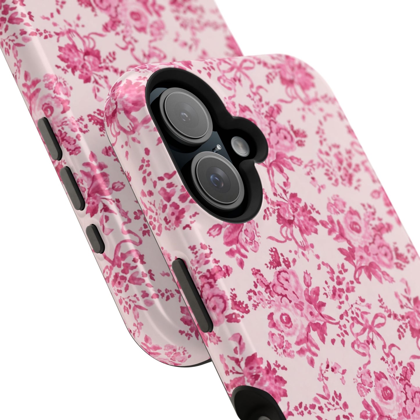 Pink Floral Magnetic Impact-Resistant Phone Case