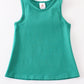 Teal blank basic kids teens adult tank top
