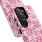 Pink Vintage Floral Tough Phone Case — Protective iPhone Cover