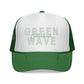Green Wave Trucker Cap — 'Cathedral' Script Logo