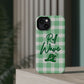 Phone Case — "Roll Wave" Green Plaid Magnetic Impact‑Resistant Case