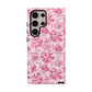 Pink Vintage Floral Tough Phone Case — Protective iPhone Cover