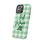 Phone Case — "Roll Wave" Green Plaid Magnetic Impact‑Resistant Case