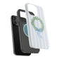 Floral Wreath Magnetic Impact Case — Blue Striped Protective Phone Case