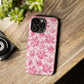 Pink Vintage Floral Tough Phone Case — Protective iPhone Cover