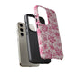 Pink Vintage Floral Tough Phone Case — Protective iPhone Cover