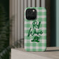 Phone Case — "Roll Wave" Green Plaid Magnetic Impact‑Resistant Case