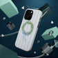 Floral Wreath Magnetic Impact Case — Blue Striped Protective Phone Case