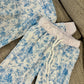 Blue Girls Floral Sweatsuit- READY TO SHIP/PICKUP!