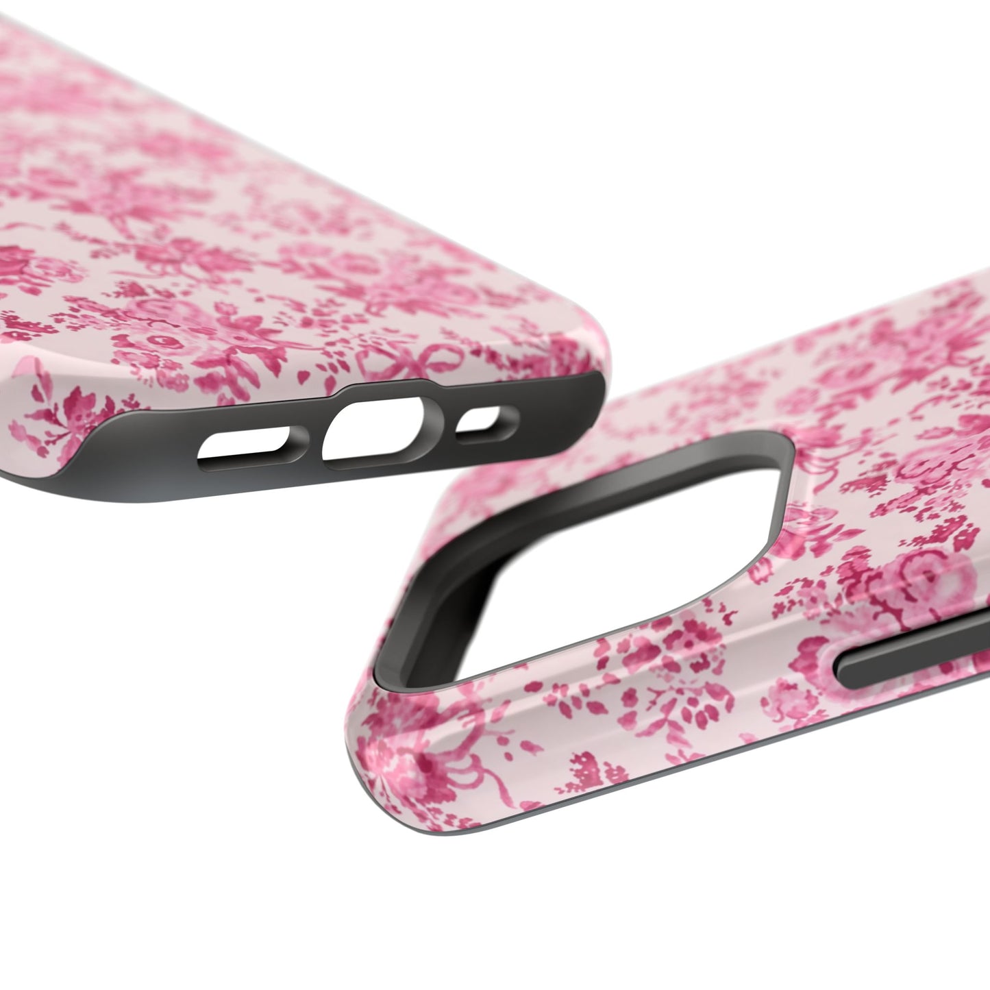 Pink Floral Magnetic Impact-Resistant Phone Case
