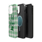 Phone Case — "Roll Wave" Green Plaid Magnetic Impact‑Resistant Case