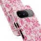 Pink Vintage Floral Tough Phone Case — Protective iPhone Cover