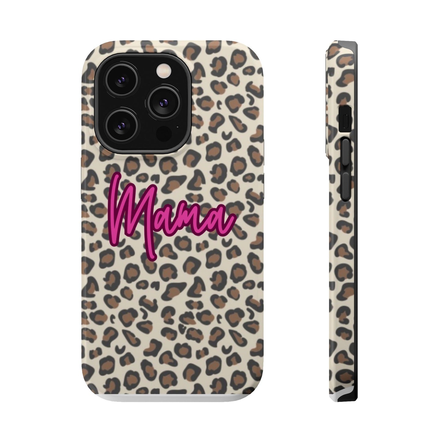 Mama Leopard Print Magnetic Impact Phone Case