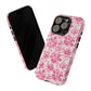 Pink Vintage Floral Tough Phone Case — Protective iPhone Cover