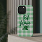 Phone Case — "Roll Wave" Green Plaid Magnetic Impact‑Resistant Case
