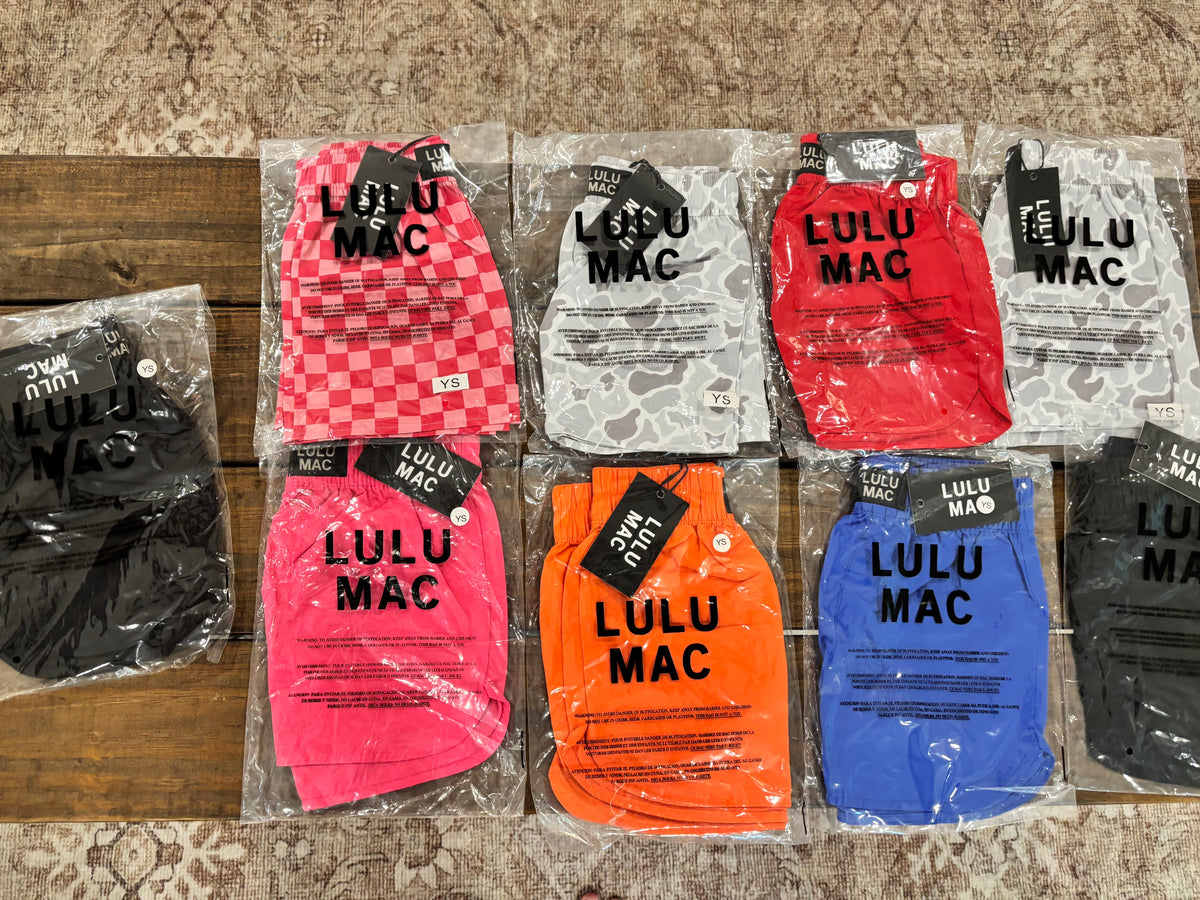Lulu Mac | Youth White Camo Shorts| READY TO SHIP/PICKUP