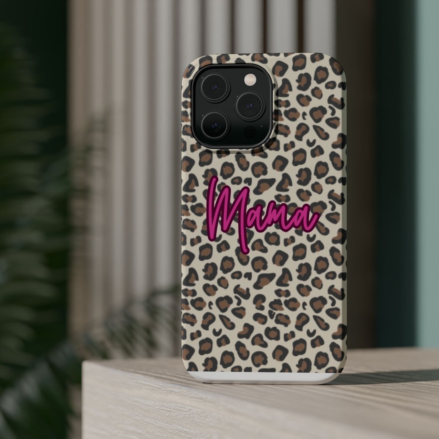 Mama Leopard Print Magnetic Impact Phone Case