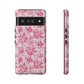 Pink Vintage Floral Tough Phone Case — Protective iPhone Cover