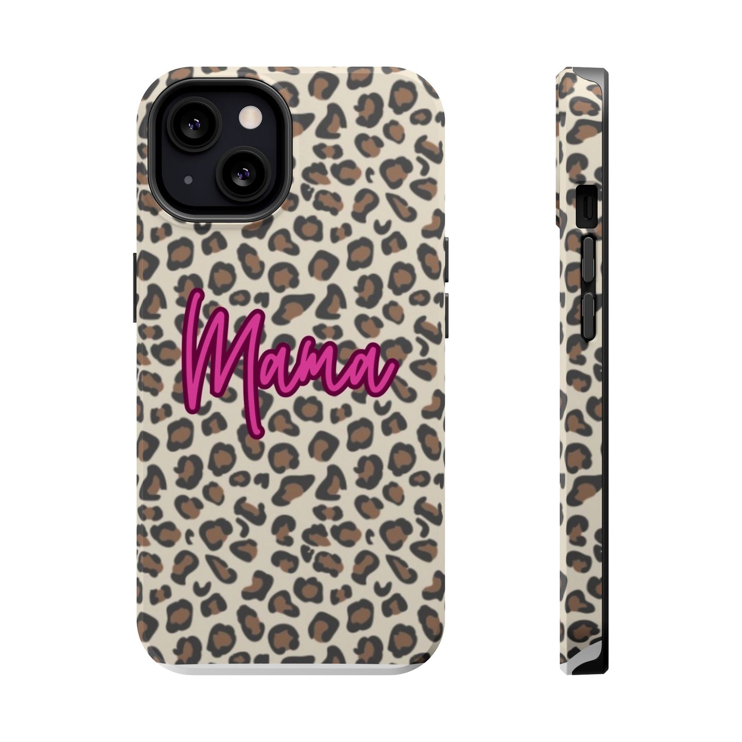 Mama Leopard Print Magnetic Impact Phone Case