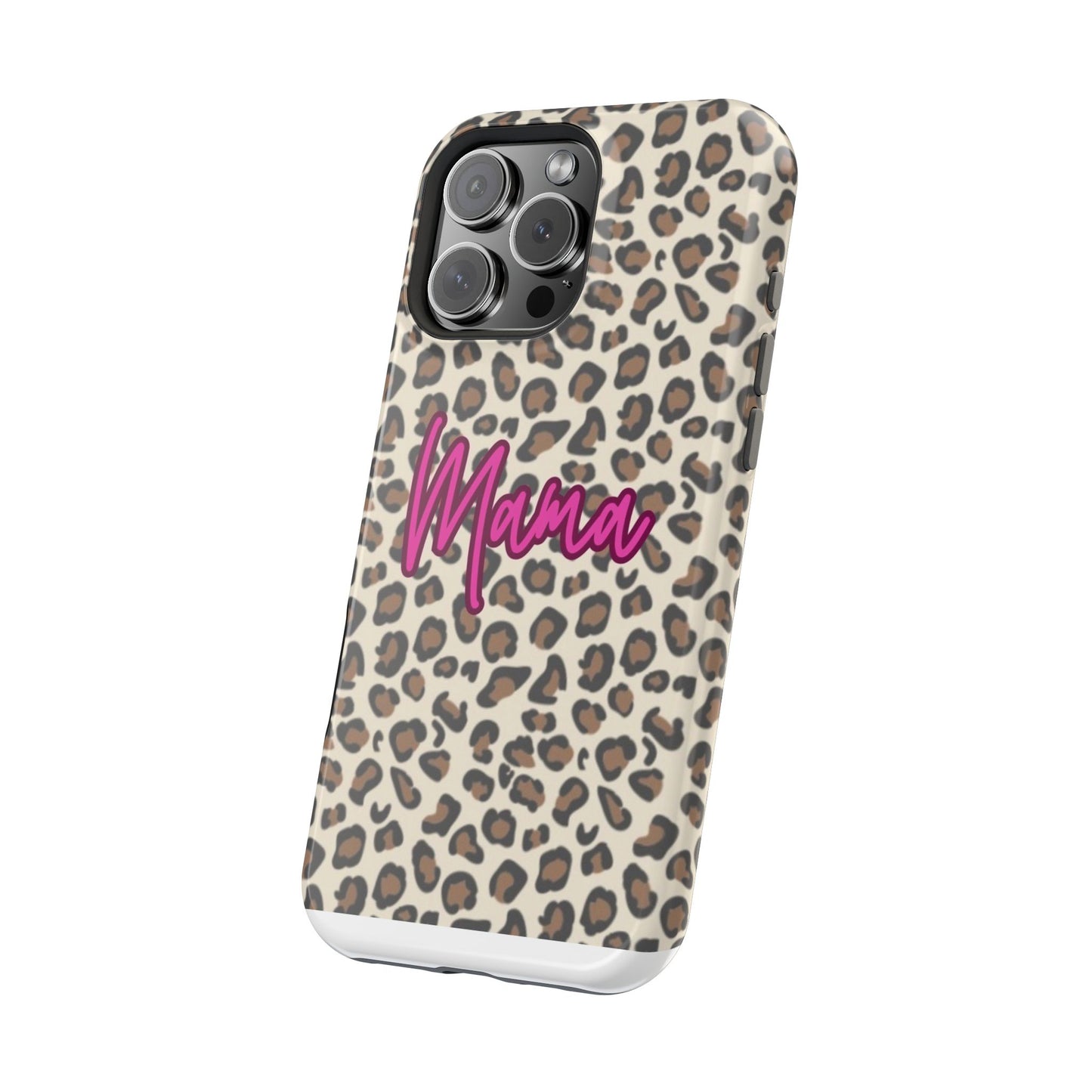 Mama Leopard Print Magnetic Impact Phone Case