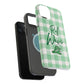 Phone Case — "Roll Wave" Green Plaid Magnetic Impact‑Resistant Case
