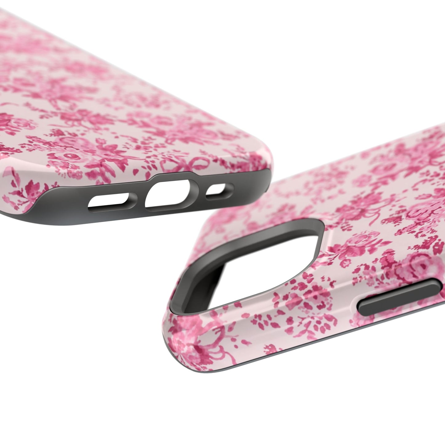 Pink Floral Magnetic Impact-Resistant Phone Case