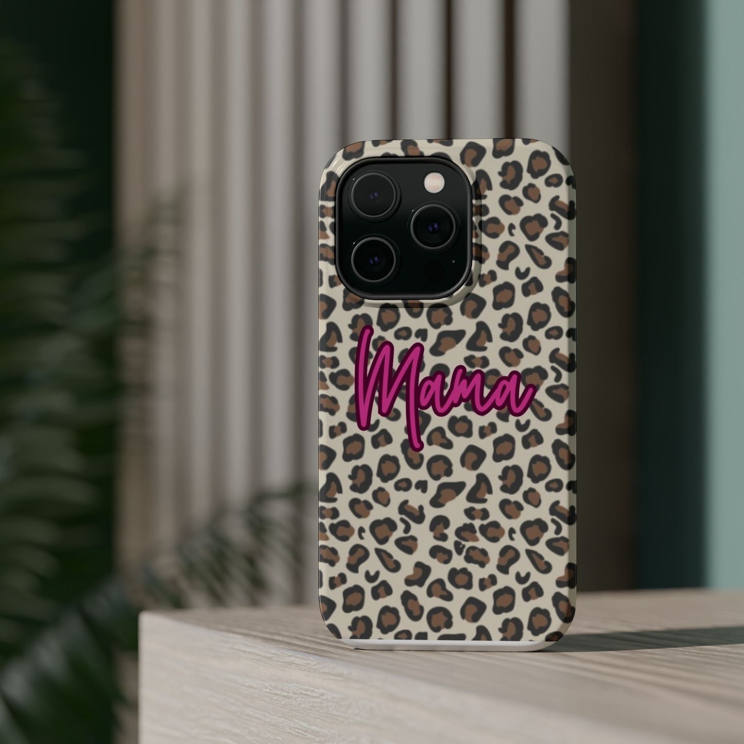 Mama Leopard Print Magnetic Impact Phone Case