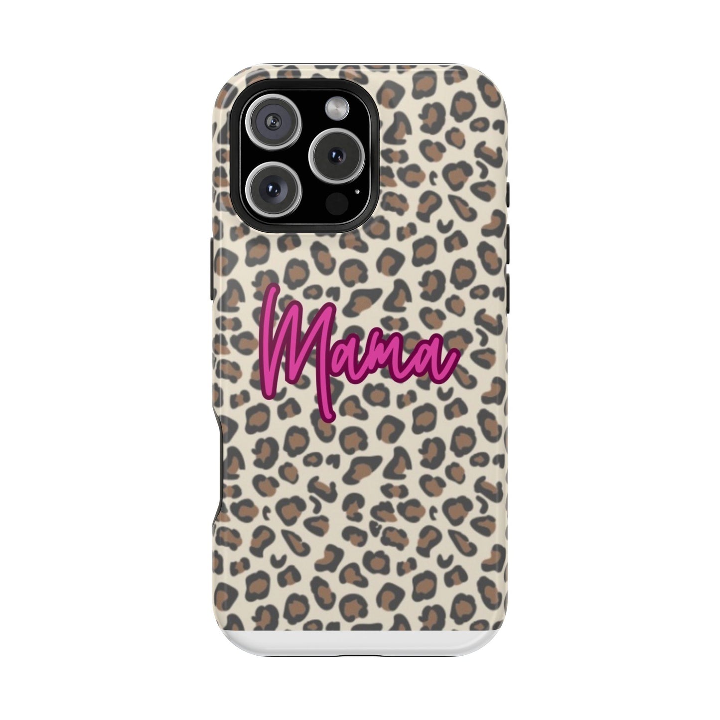 Mama Leopard Print Magnetic Impact Phone Case