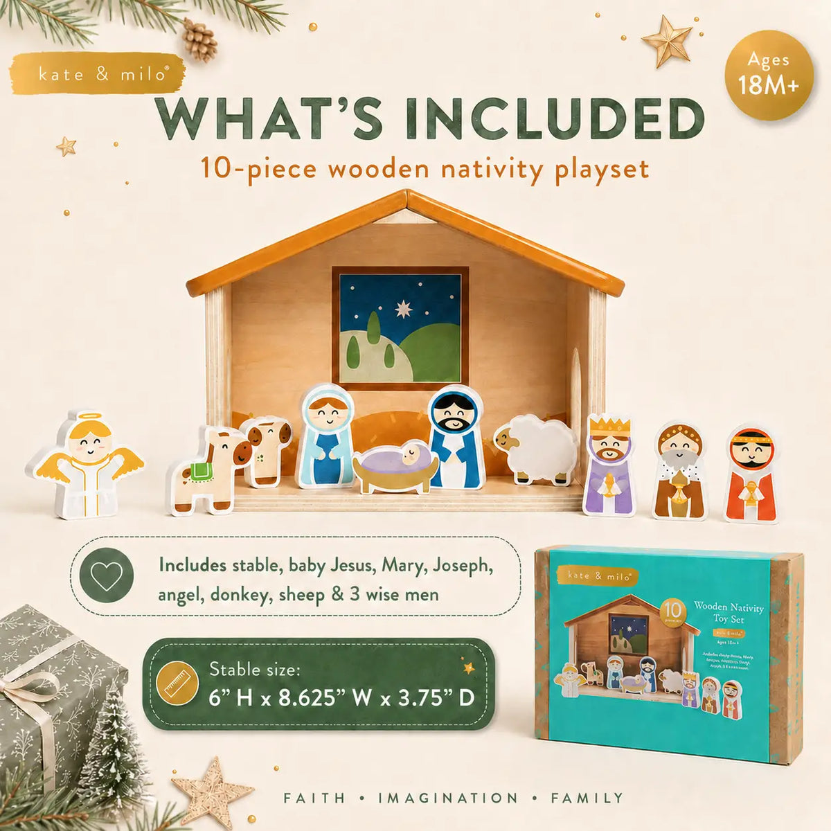 Wooden Nativity Set | READY TO SHIP/PICKUP