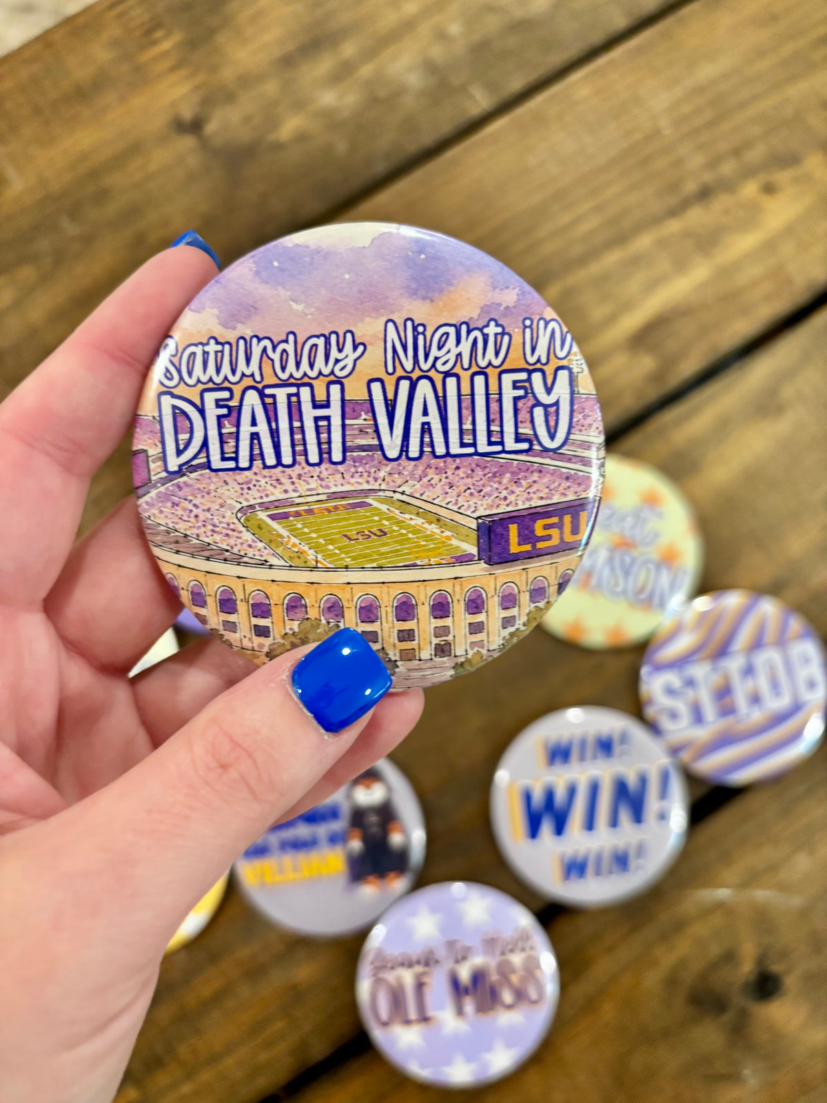 3” Game Day Button - LSU Options