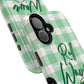 Phone Case — "Roll Wave" Green Plaid Magnetic Impact‑Resistant Case