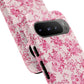Pink Vintage Floral Tough Phone Case — Protective iPhone Cover